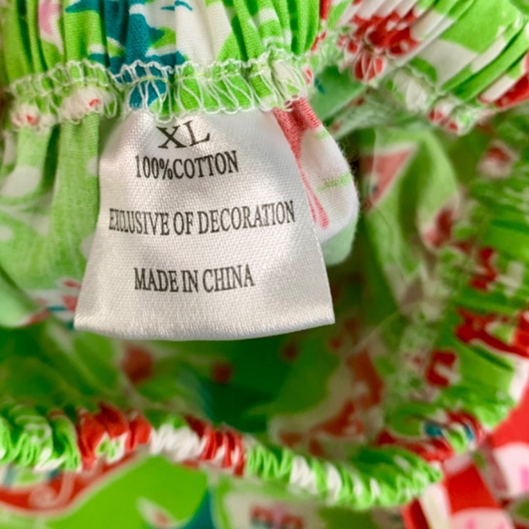 Christmas Holiday red green white reindeer snowflake ruffled bow twirl dress - Picture 7 of 13